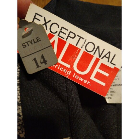 Vtg Whirlaway Frocks Womens 14 Blazer Jacket Button Front Black Snakeskin Trim - Picture 7 of 8